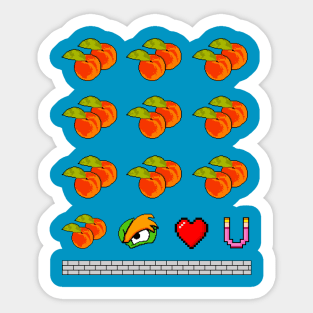 Peaches I Love You Sticker